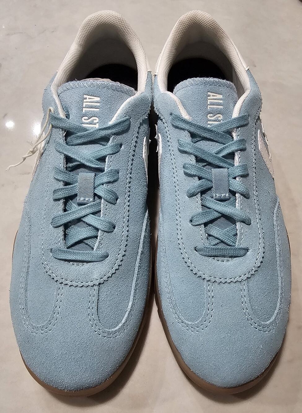 NEW Converse All Star Suede Sneakers Light Blue Women's Size 9 Men's 7.5 - Picture 1 of 10